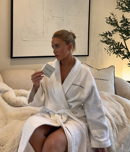 White Waffle Towelling Dressing Gown